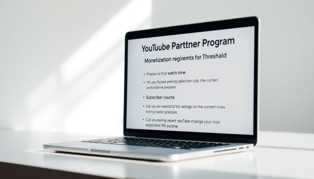 YouTube monetization threshold requirements